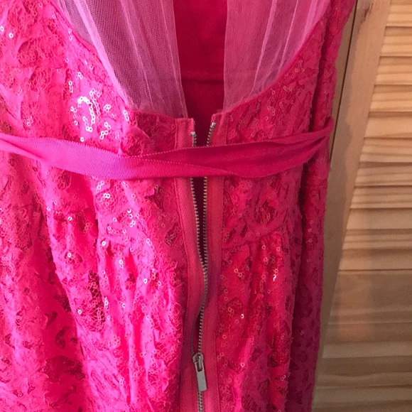 Stunning Pink Beaded BCBG dress - Picture 10 of 16